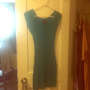 Blue green Bebe dress